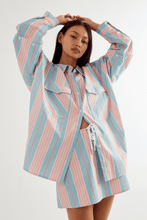 Load image into Gallery viewer, Commonplace Eastern Shirt - Baby Blue/Pink Hyde Boutique

