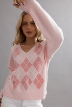 Load image into Gallery viewer, Caitlin Crisp Argyle Jumper - Marshmellow Arriving End September
