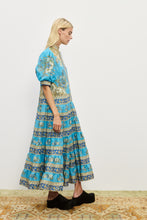 Load image into Gallery viewer, Alemais Cassie Tiered Midi Dress - Blue Hyde Boutique
