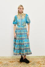 Load image into Gallery viewer, Alemais Cassie Tiered Midi Dress - Blue Hyde Boutique
