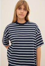 Load image into Gallery viewer, Kowtow Oversized Boxy Tee - Navy Breton  Hyde Boutique   
