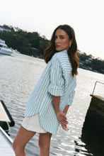 Load image into Gallery viewer, Stories Be Told You Got This Boyfriend Shirt - Green Stripe Hyde Boutique

