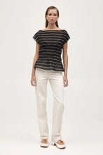 Load image into Gallery viewer, Marle Aida Top - Black Stripe Hyde Boutique
