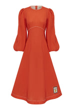 Load image into Gallery viewer, Alemais Contessa Long Sleeve Midi Dress - Tomato Hyde Boutique
