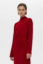 Load image into Gallery viewer, Camilla and Marc Ravine Draped Sleeve Dress - Cherry
