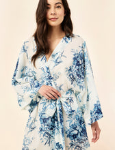 Load image into Gallery viewer, Papinelle x Karen Walker Romantic Floral Midi Wide Sleeve Robe - Teal
