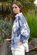 Load image into Gallery viewer, Coop By Trelise Cooper - Belle Of The Billow Blouse - Blue &amp; White
