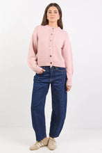 Load image into Gallery viewer, Among The Brave Mirage Fluffy Crewneck Cardigan - Blush
