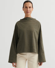 Load image into Gallery viewer, Kowtow Field Top - Bark Melange Apparel > Women > Clothing > Tops > Long Sleeve Tops > Kowtow Hyde Boutique
