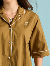 Load image into Gallery viewer, Papinelle x Karen Walker Runaway Girl Boxer PJ Set - Nutria Hyde Boutique
