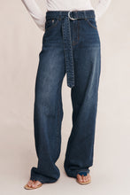 Load image into Gallery viewer, Marle Belted Wide Leg Jean - Dark Wash 01 Hyde Boutique
