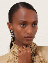 Load image into Gallery viewer, Zimmermann Bloom Large Dangles - Gold/Blue Hyde Boutique
