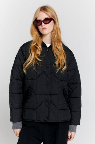 Karen Walker Quilted Monogram Jacket - Mahogany Arriving End March Hyde Boutique