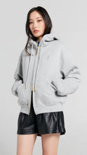 Load image into Gallery viewer, Karen Walker Runaway Girl Cropped Oversized Hoodie - Grey Marle
