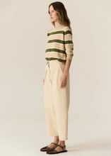 Load image into Gallery viewer, Pol Jules Stripe Knit - Pebble/Green Hyde Boutique
