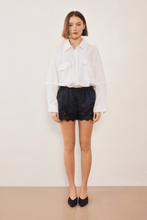 Load image into Gallery viewer, Commonplace Evie Lace Jacquard Mini Short - Black
