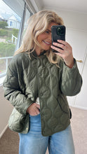 Load image into Gallery viewer, Moke Talei Women Quilt Bomber - Olive Green Apparel > Women > Clothing > Jackets > Bomber Jackets > Quilted Bomber Jackets > Moke Hyde Boutique
