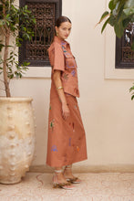 Load image into Gallery viewer, Alemais Dusty Embroidered Fitted Shirt - Rust Hyde Boutique
