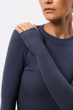 Load image into Gallery viewer, Mossman Brooklyn Top - Sapphire Apparel > Women > Clothing > Tops > Long Sleeve Tops > Ribbed Jersey Tops > Mossman Hyde Boutique
