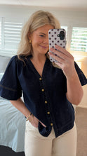 Load image into Gallery viewer, Zoe Kratzman Magnify Top - Dark Denim Hyde Boutique
