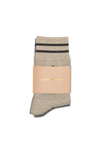 Load image into Gallery viewer, Karen Walker Runaway Girl Socks - Natural/Grey/Black Apparel > Women > Clothing > Socks &amp; Hosiery > Socks > Karen Walker Hyde Boutique
