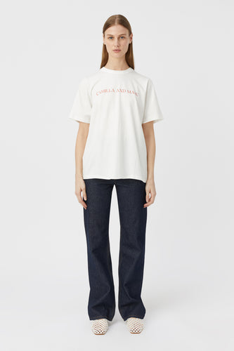 Camilla and Marc Asher Tee - Soft White/Red Arriving Early Feb Hyde Boutique