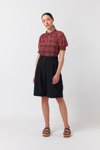 Load image into Gallery viewer, Sylvester by Kate Sylvester Sheer Plaid Top - Berry  Hyde Boutique   
