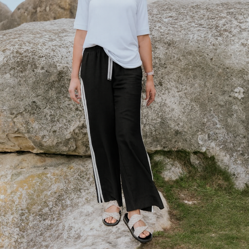 Moke Indiana Women's Wide Leg Pants - Black Mrs Hyde Boutique