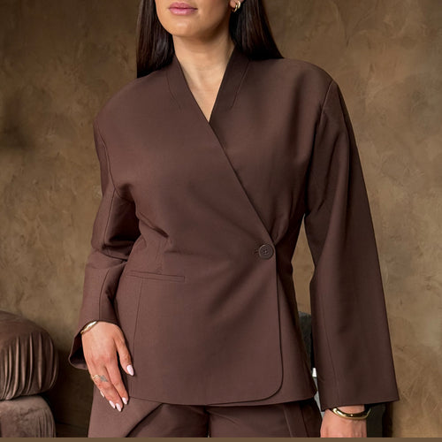 Ruby Coco Blazer - Chocolate Hyde Boutique