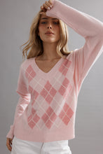 Load image into Gallery viewer, Caitlin Crisp Argyle Jumper - Marshmellow Arriving End September
