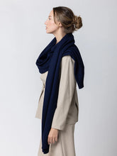 Load image into Gallery viewer, Dark Hampton The Clements Wool Scarf - Navy Arriving First Week June Hyde Boutique
