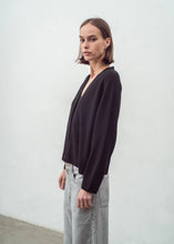 Load image into Gallery viewer, Aleger N.275 Cashmere Featherweight Cardigan - Black Hyde Boutique
