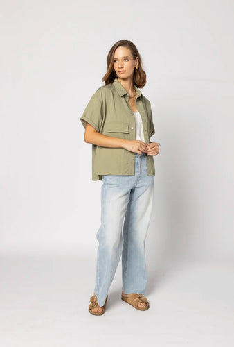 Drama The Label Over The Top Jacket - Khaki Hyde Boutique