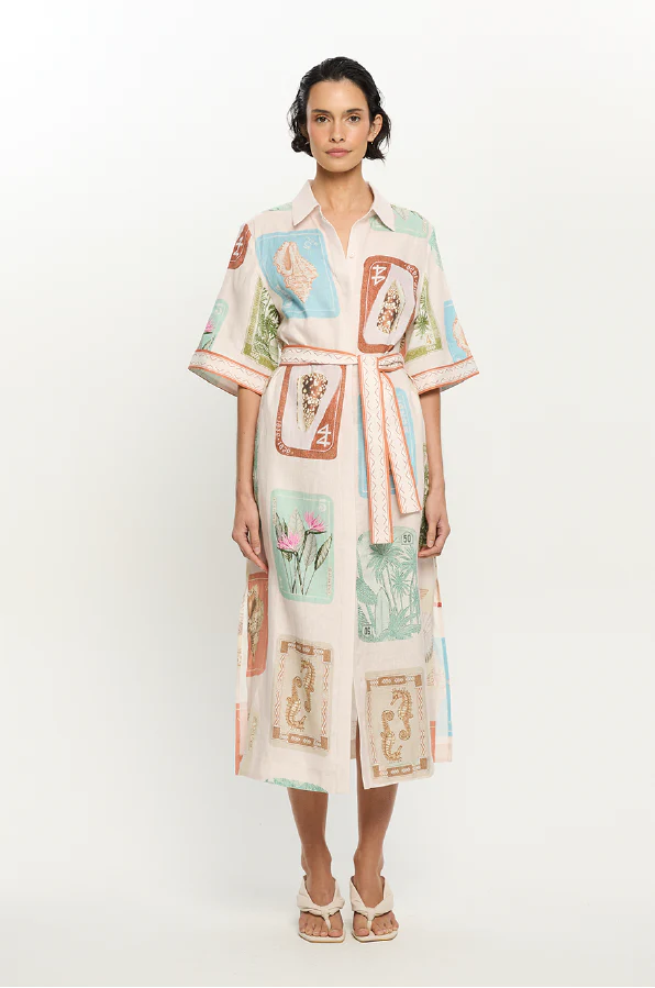 Kivari Coastline Shirt Dress - Coastline