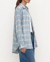 Load image into Gallery viewer, Assembly Label Womens Luka Japanese Shirt - Steel Blue Check Hyde Boutique

