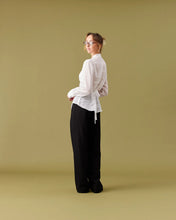 Load image into Gallery viewer, Ruby Caper Tuxedo Shirt - White Hyde Boutique
