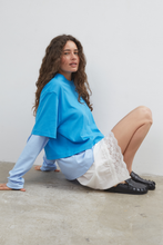 Load image into Gallery viewer, Commonplace Blue Crush LS Tee - Bright Blue Hyde Boutique
