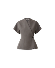 Load image into Gallery viewer, Ruby Coco Short Sleeve Blazer - Charcoal
