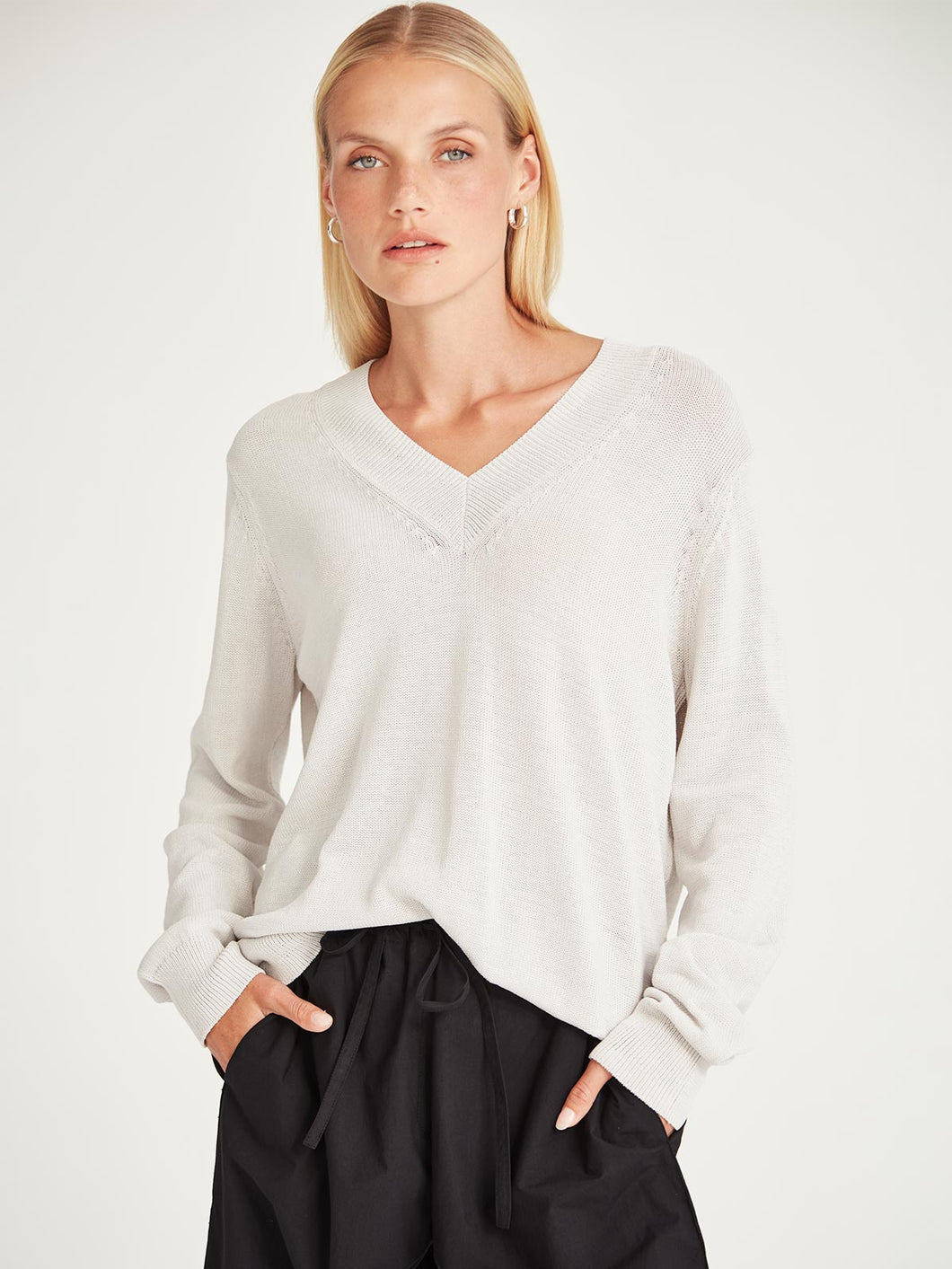 Sills Carnival V Neck Sweater - Pumice