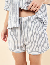 Load image into Gallery viewer, Papinelle x Karen Walker Seersucker Stripe Boxer PJ - Sky Blue
