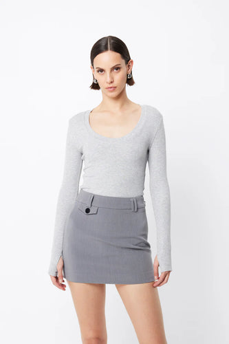 Mossman Lincoln Top - Grey Hyde Boutique