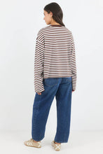 Load image into Gallery viewer, Stories Be Told Unite Stripe Long Sleeve - Chocolate Arriving Friday
