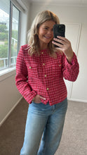 Load image into Gallery viewer, Drama The Label Seine Blazer - Pink Herringbone Hyde Boutique

