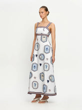 Load image into Gallery viewer, Kivari Alessia Maxi Dress - Cream Navy Hyde Boutique
