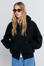 Load image into Gallery viewer, Karen Walker Runaway Girl Cropped Oversized Hoodie - Black Hyde Boutique
