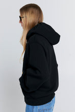 Load image into Gallery viewer, Karen Walker Runaway Girl Cropped Oversized Hoodie - Black Hyde Boutique
