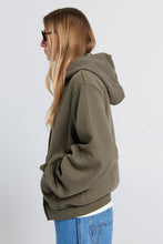 Load image into Gallery viewer, Karen Walker Runaway Girl Cropped Oversized Hoodie - Hunter Green Hyde Boutique
