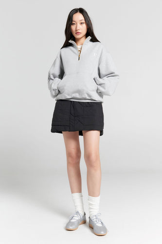Karen Walker Runaway Scrawl Zip-up Sweatshirt - Grey Marle Hyde Boutique
