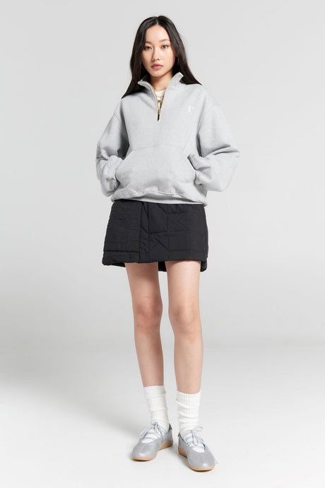 Karen Walker Runaway Scrawl Zip-up Sweatshirt - Grey Marle Hyde Boutique