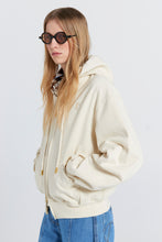 Load image into Gallery viewer, Karen Walker Rocking Horse Cropped Oversized Hoodie - Ecru/Mocha Hyde Boutique
